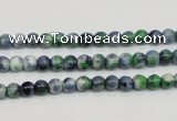 CRF42 15.5 inches 4mm round dyed rain flower stone beads wholesale