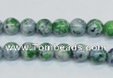 CRF44 15.5 inches 8mm round dyed rain flower stone beads wholesale