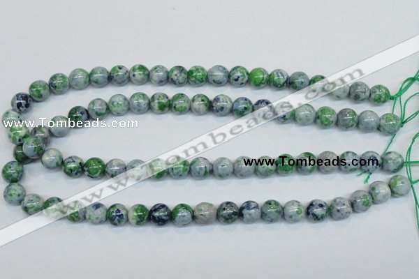 CRF44 15.5 inches 8mm round dyed rain flower stone beads wholesale