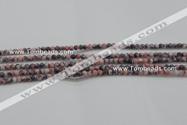 CRF445 15.5 inches 3mm round dyed rain flower stone beads wholesale