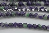 CRF448 15.5 inches 3mm round dyed rain flower stone beads wholesale