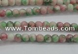 CRF449 15.5 inches 3mm round dyed rain flower stone beads wholesale