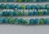 CRF451 15.5 inches 3mm round dyed rain flower stone beads wholesale