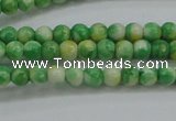 CRF454 15.5 inches 3mm round dyed rain flower stone beads wholesale