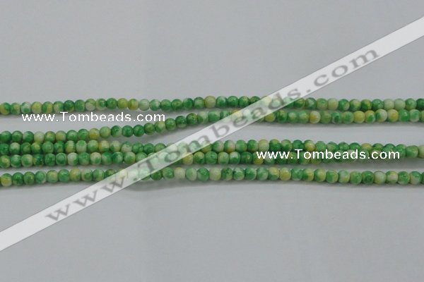 CRF454 15.5 inches 3mm round dyed rain flower stone beads wholesale