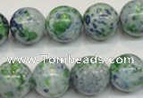 CRF48 15.5 inches 16mm round dyed rain flower stone beads wholesale