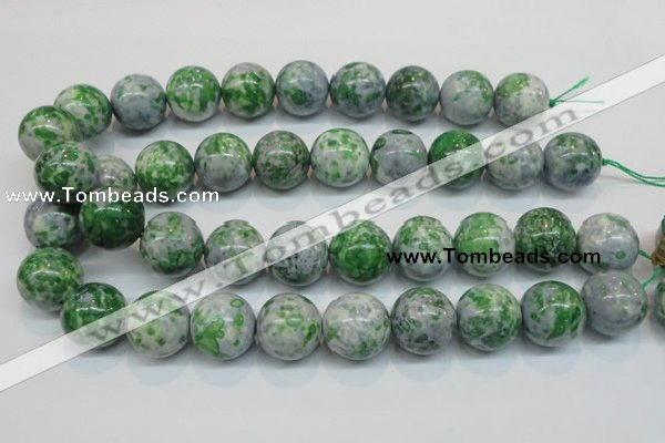 CRF49 15.5 inches 18mm round dyed rain flower stone beads wholesale