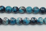 CRF57 15.5 inches 8mm round dyed rain flower stone beads wholesale