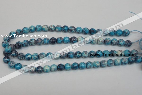 CRF58 15.5 inches 10mm round dyed rain flower stone beads wholesale