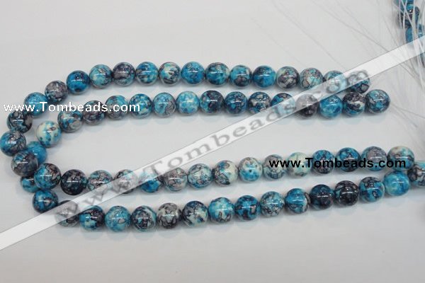 CRF59 15.5 inches 12mm round dyed rain flower stone beads wholesale