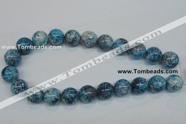 CRF62 15.5 inches 18mm round dyed rain flower stone beads wholesale