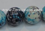 CRF63 15.5 inches 20mm round dyed rain flower stone beads wholesale