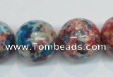 CRF75 15.5 inches 18mm round dyed rain flower stone beads wholesale