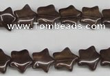 CRG05 15.5 inches 12*12mm star smoky quartz gemstone beads wholesale