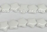 CRG06 15.5 inches 12*12mm star white agate gemstone beads wholesale