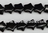 CRG07 15.5 inches 12*12mm star black agate gemstone beads wholesale