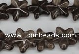 CRG16 15.5 inches 16*16mm star smoky quartz gemstone beads