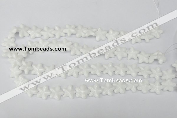 CRG20 15.5 inches 16*16mm star white agate gemstone beads wholesale