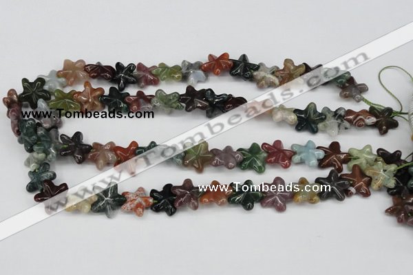 CRG24 15.5 inches 16*16mm star Indian agate gemstone beads wholesale