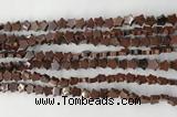 CRG32 15.5 inches 6mm flat star mahogany obsidian beads wholesale