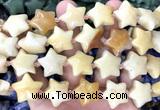 CRG68 15 inches 16mm star yellow jade beads wholesale