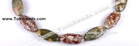 CRH03 different sizes natural rhyolite oval beads Wholesale