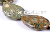 CRH04 flat teardrop natural rhyolite different sizes beads