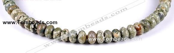 CRH10 different sizes roundel natural rhyolite beads Wholesale