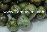 CRH101 15.5 inches 16mm round rhyolite beads wholesale