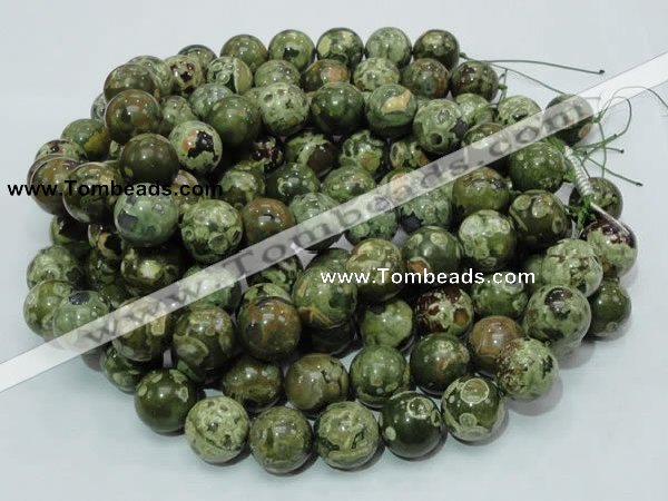 CRH102 15.5 inches 18mm round rhyolite beads wholesale