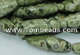 CRH106 15.5 inches 10*30mm rice rhyolite beads wholesale