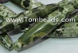 CRH107 15.5 inches 10*50mm rice rhyolite beads wholesale