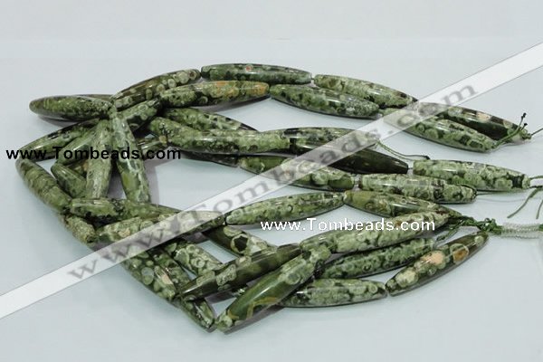 CRH107 15.5 inches 10*50mm rice rhyolite beads wholesale