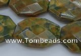 CRH152 15.5 inches 20*25mm - 22*30mm faceted freeform rhyolite beads