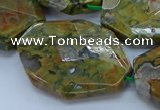 CRH153 15.5 inches 28*40mm - 30*45mm faceted freeform rhyolite beads