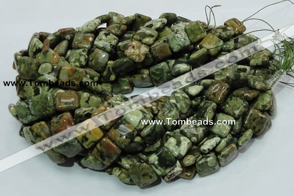 CRH18 15.5 inches 15*15mm square rhyolite beads wholesale