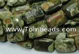 CRH24 15.5 inches 10*14mm rectangle rhyolite beads wholesale