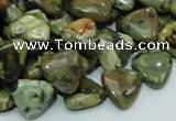 CRH31 15.5 inches 12*12mm triangle rhyolite beads wholesale