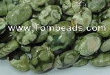 CRH42 15.5 inches 8*12mm oval rhyolite beads wholesale