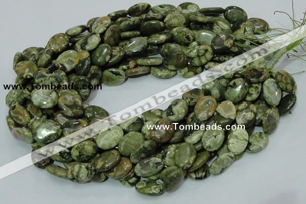 CRH44 15.5 inches 12*16mm oval rhyolite beads wholesale