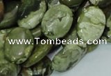 CRH45 15.5 inches 14*18mm oval rhyolite beads wholesale