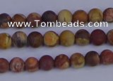 CRH510 15.5 inches 4mm round matte rhyolite gemstone beads