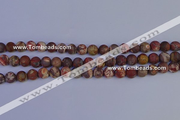 CRH512 15.5 inches 8mm round matte rhyolite gemstone beads