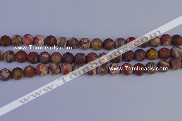 CRH513 15.5 inches 10mm round matte rhyolite gemstone beads