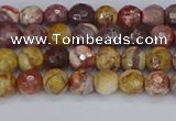 CRH518 15.5 inches 4mm faceted round rhyolite gemstone beads