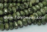 CRH52 15.5 inches 5*8mm faceted rondelle rhyolite beads wholesale