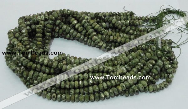 CRH52 15.5 inches 5*8mm faceted rondelle rhyolite beads wholesale