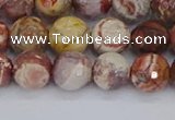 CRH520 15.5 inches 8mm faceted round rhyolite gemstone beads