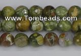 CRH526 15.5 inches 4mm faceted round rhyolite beads wholesale