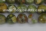 CRH528 15.5 inches 8mm faceted round rhyolite beads wholesale